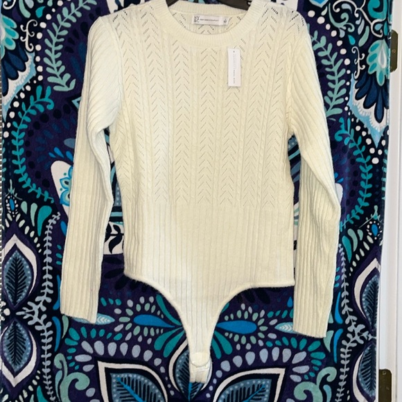 NWT NY & Co sweater bodysuit L - Picture 1 of 7